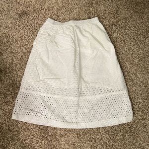 J. Crew Eyelet Skirt NWOT